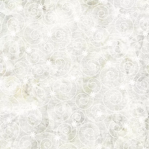 '25 AMNSH - Island Batik Snowflake Scroll - Neutral Snow SH189-001