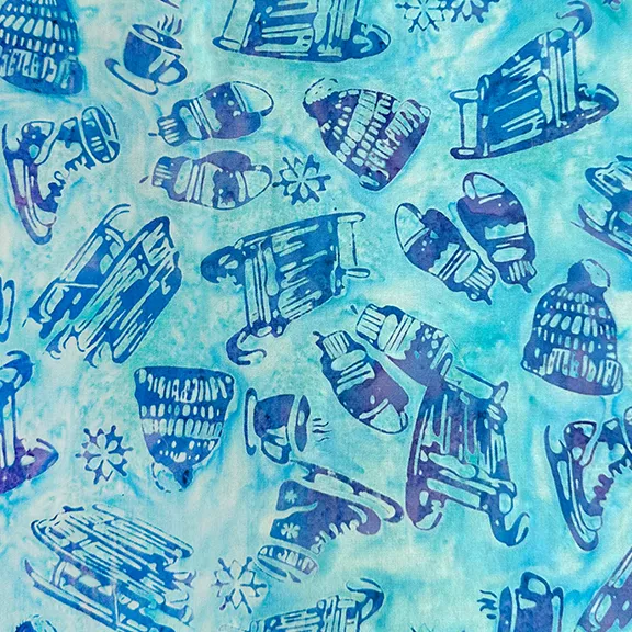 '25 AMNSH - Island Batik Tossed Sleds - Blue Mystic SH185-517