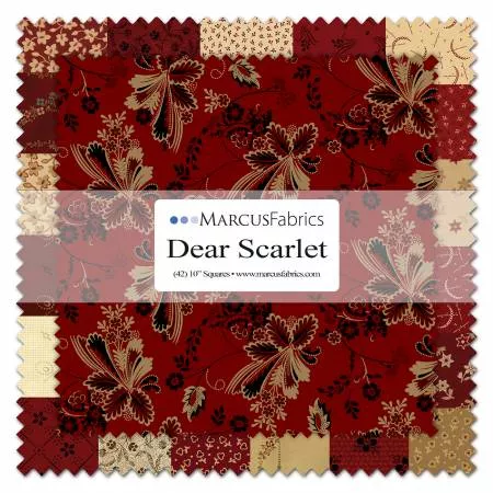 , Dear Scarlet, 10 inch squares42pcs,