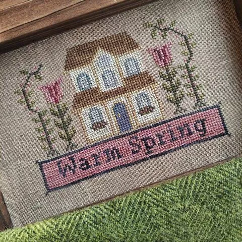 PUNTINI PUNTINI "Warm Spring - Seasons Houses" Counted Cross Stitch, Chart, Pattern Only
