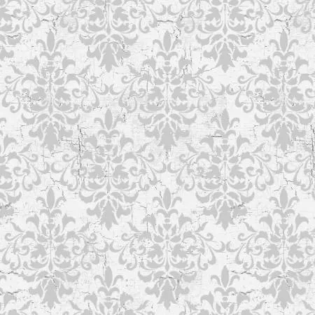Silent Night Silver Damask